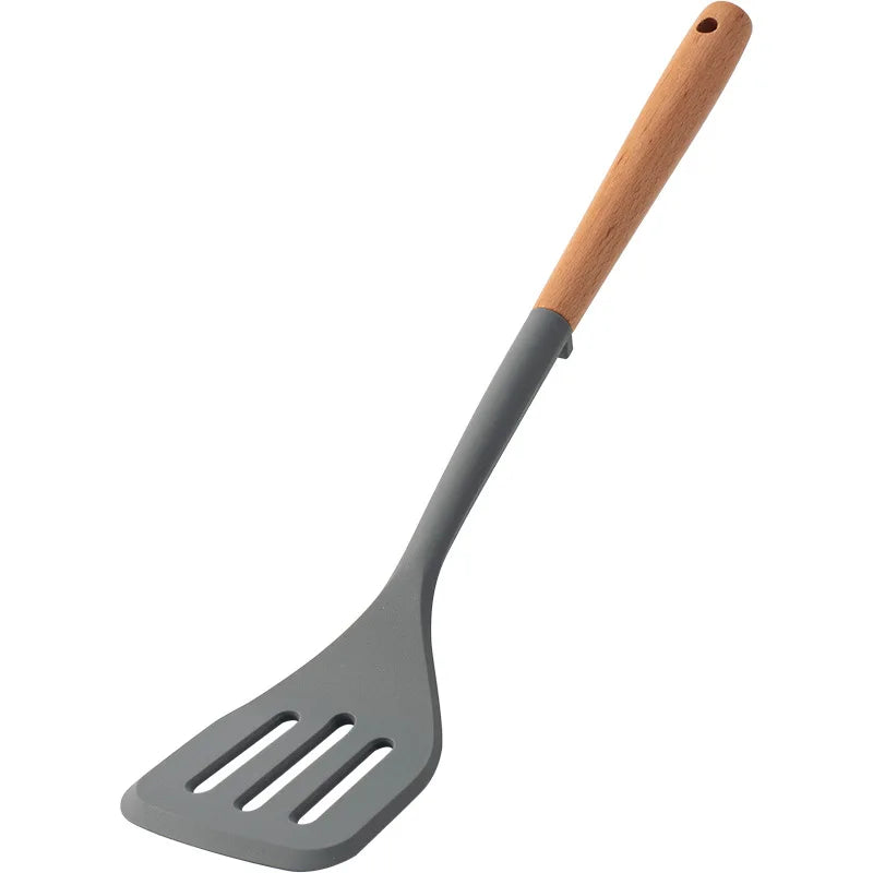 Silicone Cooking Spatula Wooden Handle