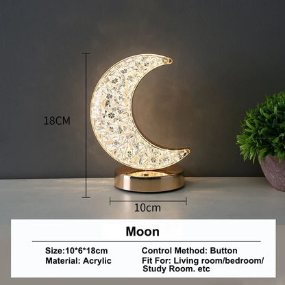 3D Crystal Touch Night Light