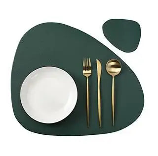 Irregular Shape PU Leather Placemats