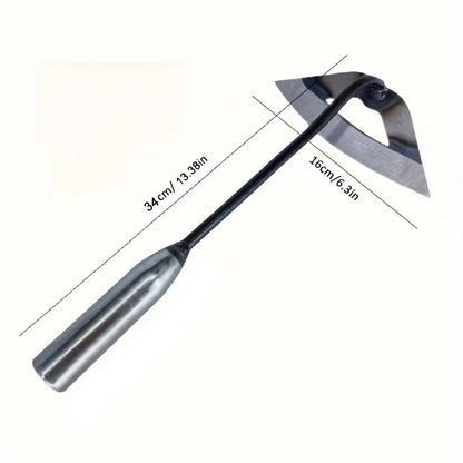 Premium All-Steel Hollow Hoe Handheld Weeding Rake