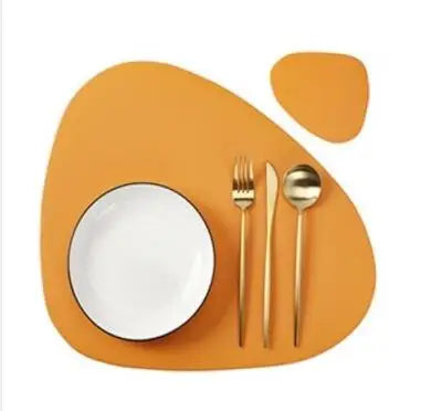 Irregular Shape PU Leather Placemats