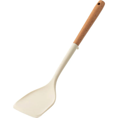Silicone Cooking Spatula Wooden Handle
