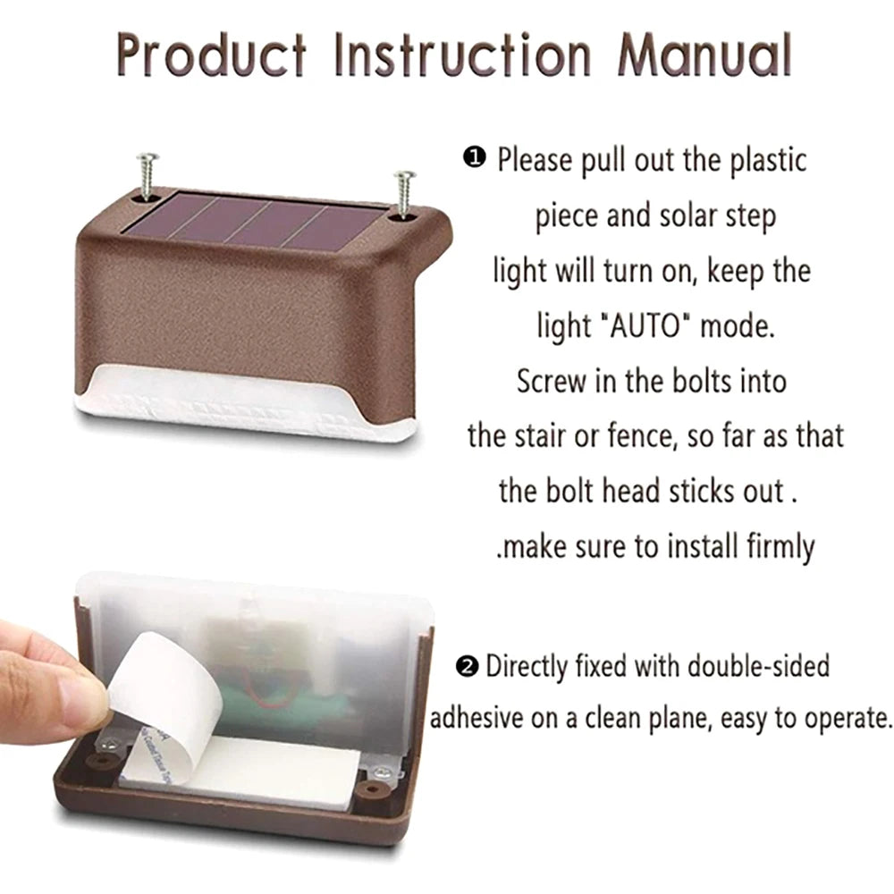 Warm White Solar Step Lights