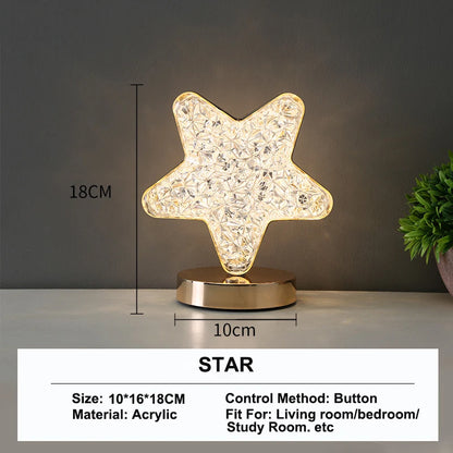 3D Crystal Touch Night Light
