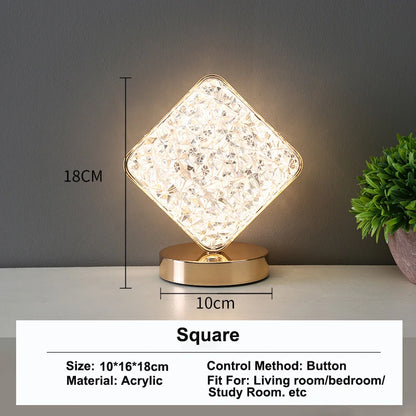 3D Crystal Touch Night Light