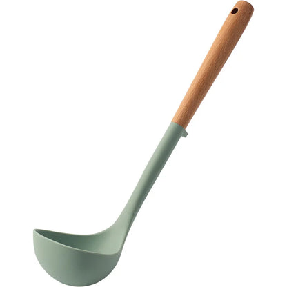 Silicone Cooking Spatula Wooden Handle