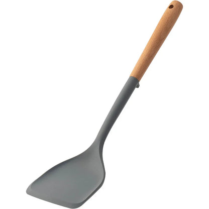 Silicone Cooking Spatula Wooden Handle