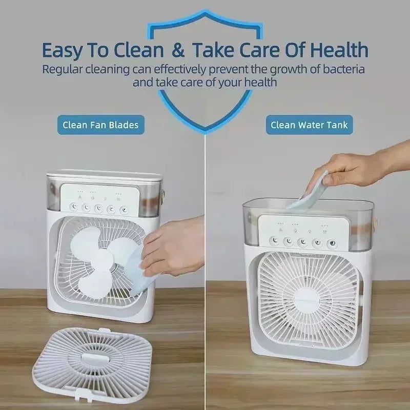 3-in-1 Portable Mini Air Cooler Fan