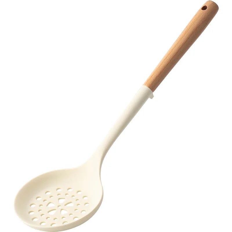Silicone Cooking Spatula Wooden Handle