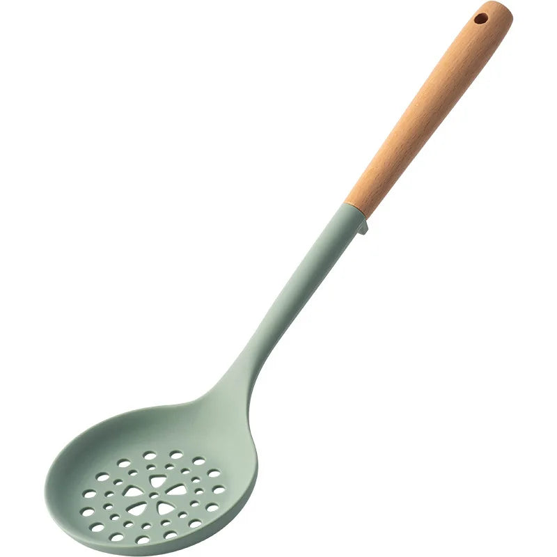 Silicone Cooking Spatula Wooden Handle