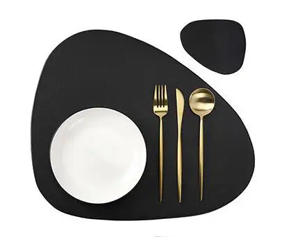 Irregular Shape PU Leather Placemats