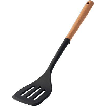 Silicone Cooking Spatula Wooden Handle