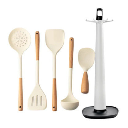 Silicone Cooking Spatula Wooden Handle