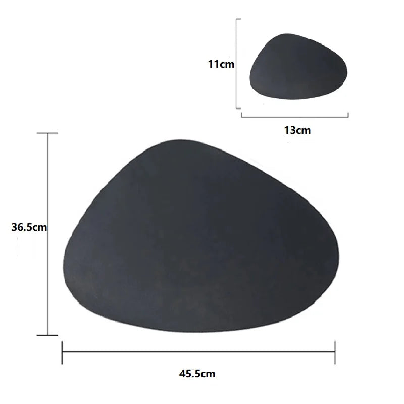 Irregular Shape PU Leather Placemats