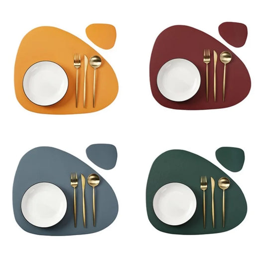 Irregular Shape PU Leather Placemats