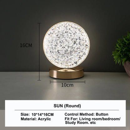 3D Crystal Touch Night Light