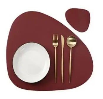 Irregular Shape PU Leather Placemats