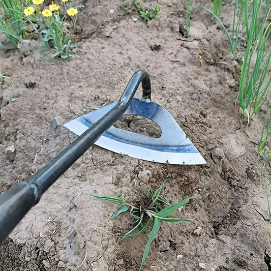 Premium All-Steel Hollow Hoe Handheld Weeding Rake