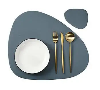 Irregular Shape PU Leather Placemats