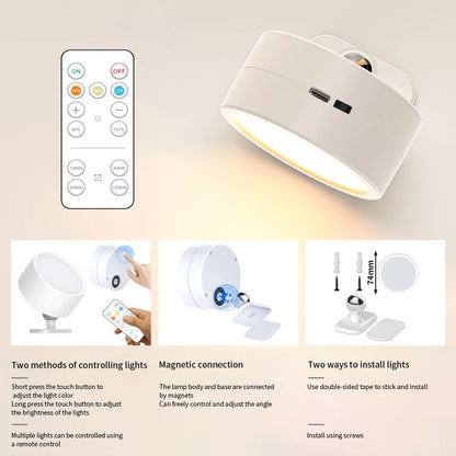 360° Rotatable LED Wall Lamp